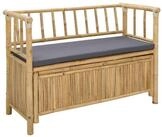 vidaXL Gartenbank 110 x 47 x 80 cm Garten-Aufbewahrungsbank Natur 110x47x80 cm...