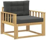 vidaXL Sofaelement Outdoor Mittelsofa Polyester Wei&szlig; (1 St)