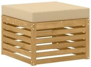 vidaXL Sofaelement Outdoor-Fu&szlig;hocker Massivholz Wei&szlig; (1 St)