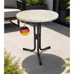 Gardissimo Gartentisch Esperanza mit gr&uuml;n wei&szlig;er Topalit Tischplatte 60 cm rund
