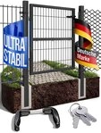 V2Aox Gartentor Gartentor Gartent&uuml;r Zaunt&uuml;r Zauntor Pforte Anthrazit 100cm