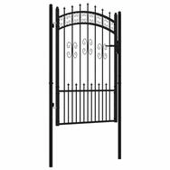 vidaXL Gartentor Gartentor KAMPEN mit Speerspitze Schwarz 103 x 150 cm Stahl