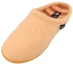 Haflinger Striped Hausschuh Pantoffel aus gewalkter Wolle Hausschuh gelb 36