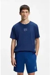 HUGO T-Shirt Laze T-Shirt mit Rundhalsausschnitt blau L (50)