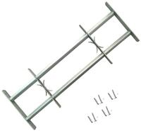 vidaXL Fensterschutzgitter, Fenstergitter Verstellbar mit 2 Querst&auml;ben...