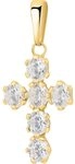 FAVS Kettenanh&auml;nger FAVS Damen-Anh&auml;nger 375er Gelbgold Zirkonia Kreuz