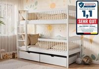 Kids Collective Kinderbett Hochbett Etagenbett 80x180, 90x190, 90x200 cm, mit 2
