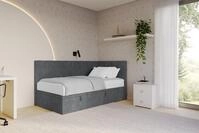 ALTDECOR Jugendbett LOVY (Jugendbett mit Bettkasten, Polsterbett ohne Matratze),
