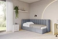 ALTDECOR Jugendbett HUGY (Jugendbett mit Bettkasten und Lattenrost, Polsterbett...