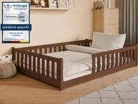 Kids Collective Kinderbett Bodenbett Bett mit Rausfallschutz & Lattenrost...