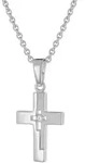 trendor Kreuzkette 28402, Kinder Mit Kleinem Kreuz 925 Silber Rhodiniert...
