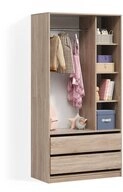 Livinity&reg; Kleiderschrank Trento, Sonoma, 100 x 200 cm mit 2 Schubladen (1-St) braun