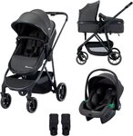 Bebeconfort Kinder-Buggy Brume TRIO, inkl. Babyschale, Regenschutz, Winddecke...