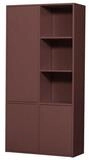 WOOOD Mehrzweckschrank Merel - Kiefernholz Burgunderrot, 100 cm Grifflose