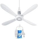 Bestlivings Deckenventilator mobil mit Anschlusskabel und Schalter, mit...