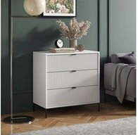 Vicco Kommode Eliza, Wei&szlig;, 80 x 81.2 cm mit 3 Schubladen (1 St)