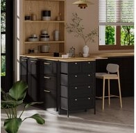 Vicco Kommode Belaro, Schwarz, 56 x 95 cm mit 5 Schubladen (1 St)