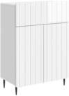 vidaXL Sideboard 66 x 34,5 x 92 cm Sideboard Wohnzimmer Schrank Hochglanz Wei&szlig;