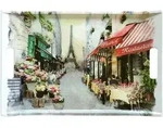 Lashuma Tablett Paris, Melamin, (1-tlg), Buntes Getr&auml;nketablett 47x31 cm eckig...