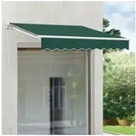 en.casa Gelenkarmmarkise &raquo;Bitonto&laquo; Aluminiumgestell 350 x 250 cm Dunkelgr&uuml;n...