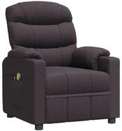 vidaXL Massagesessel Massagesessel Elektrisch Dunkelbraun Stoff (1-St) braun