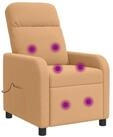 vidaXL Sessel Massage Relaxsessel Beige Boucl&eacute; (1-St)