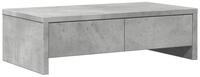 vidaXL Monitorst&auml;nder, (Monitorst&auml;nder mit Schubladen Betongrau 50x27x15 cm)