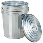 Linder Exclusiv GmbH M&uuml;lleimer Stahltonne mit Deckel Ascheeimer Bio-Abfalleimer