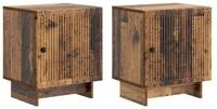 vidaXL Nachttisch 43 x 34,5 x 50 cm Nachttisch 2er Set Nachtschrank Altholz