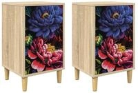 vidaXL Nachttisch 36 x 33 x 60 cm Nachttisch 2er Set Nachtschrank KIEL 2 stk