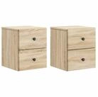 vidaXL Nachttisch 34,5 x 33 x 40 cm Nachttisch h&auml;ngend 2er Set Nachtschrank