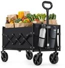 SONGMICS Handwagen altbarer Handwagen/Bollerwagen, Gartenwagen mit Griff, 4