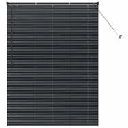 Rollo Venezianische Jalousien Schwarz 175 x 130 cm Aluminium, vidaXL