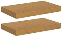 vidaXL Regal Wandregal 2 stk. Beige 40 x 23,5 x 3,8 cm Holzwerkstoff, 2-tlg.