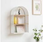 en.casa Wandregal, &raquo;J&auml;ller&laquo; mit 3 Ablagen Metall 53 x 35 x 14 cm Wei&szlig;