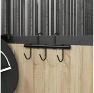 vidaXL Wanderreitsattel Trensenhalter mit 5 Drehhaken Schwarz Stahl