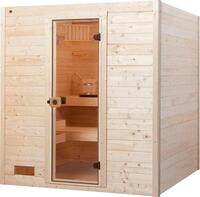 weka Sauna Valida, BxTxH: 189 x 189 x 203,5 cm, 38 mm, (Set) 9 kW-Ofen mit