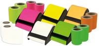 RNK Verlag Haftnotizblock Haftnotiz Rolle Dispenser - 15 tlg. 60 mm x 10 m neon