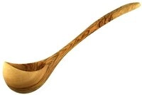 Olivenholz-erleben Sch&ouml;pfl&ouml;ffel Suppenkelle aus naturbelassenem Olivenholz,...