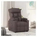vidaXL Relaxsessel, Relaxsessel Elektrisch Dunkelbraun Stoff braun