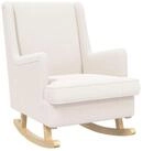 vidaXL Schaukelstuhl creme Schaukelstuhl Creme 62x80x85 cm Schafstoff