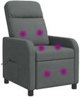 vidaXL Sessel Massage Relaxsessel Dunkelgrau Stoff (1-St)