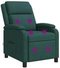 vidaXL Sessel Massage Relaxsessel Dunkelgr&uuml;n Stoff (1-St)