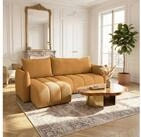Fun M&ouml;bel Ecksofa Schlafsofa ONTARIO XS mit Ottomane in Cordstoff Poso,...