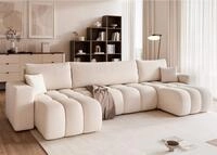 Fun M&ouml;bel Wohnlandschaft Schlafsofa ANABEL mit Ottomanen in Stoff, mit