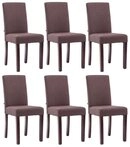 CLP Esszimmerstuhl Ina Stoff (6er Set), Holzgestell& gepolsterter Sitz