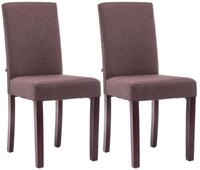 CLP Esszimmerstuhl Ina Stoff (2er Set), Holzgestell, ohne Armlehnen