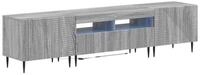 vidaXL TV-Schrank 3-teiliges LED TV Regal Sonoma-Grau Holzwerkstoff