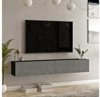en.casa TV-Schrank &raquo;Lapinlahti&laquo; 180x31,5x29,5cm Schwarz/Betonoptik...