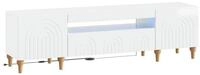 vidaXL TV-Schrank LED-TV-Schrank Hochglanz Wei&szlig; Holzwerkstoff